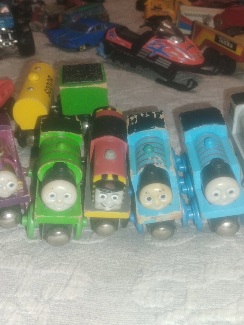 Thomas & Friends Wooden Train Engines - Green, Red, Blue Set